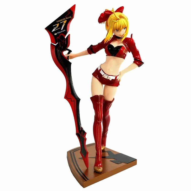

24cm Anime Fate/Extra Stronger Sexy Girl Nero Claudius Racing ver 1/7 PVC Action Figure Collectible Model Doll Toys Gifts