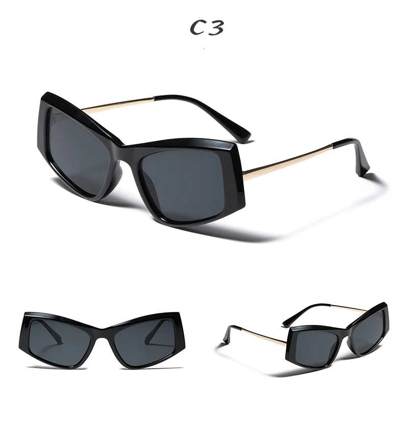 Sexy Rectangle Cat Eye Sun Glasses 2021 Luxury Brand Design Square Sunglasses Men Women Fashion Retro Vintage Eyeware UV400