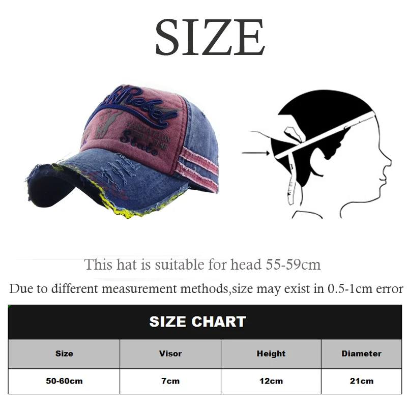 

Retro Washed Canvas Denim Letters Patchwork Vintage Fashion Baseball Cap Men Women Snapback Caps Hip Hop Hats Winter Hat