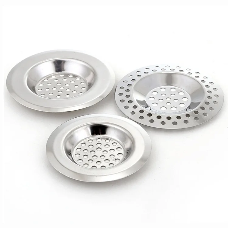

Practical Kitchen Bathroom Sink Strainer Stainless Steel Drain Filter with Large Wide Rim Hogard