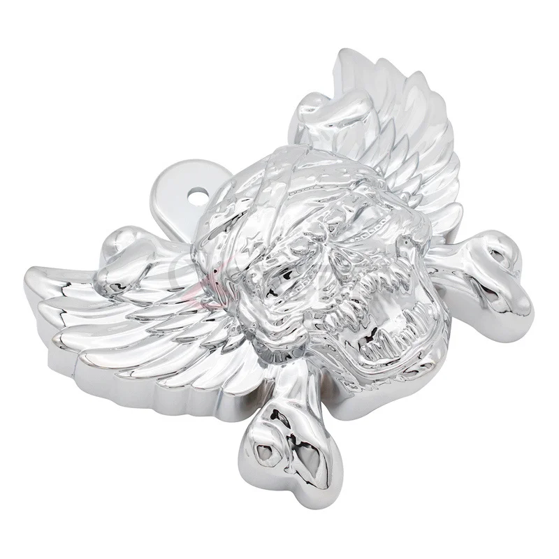 Черный/хромированный алюминиевый рожковый чехол для мотоцикла Harley Sportster Touring Road