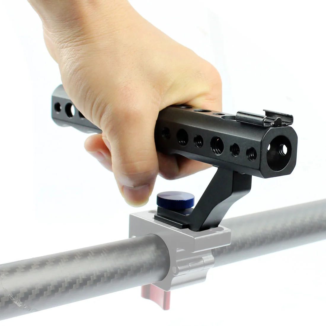 БЫСТРОРАЗЪЕМНАЯ Верхняя ручка 28 мм с горячим башмаком 1/4 &quot3/8&quot для DSLR камеры штатив низким углом sony A6500 GH5 G85