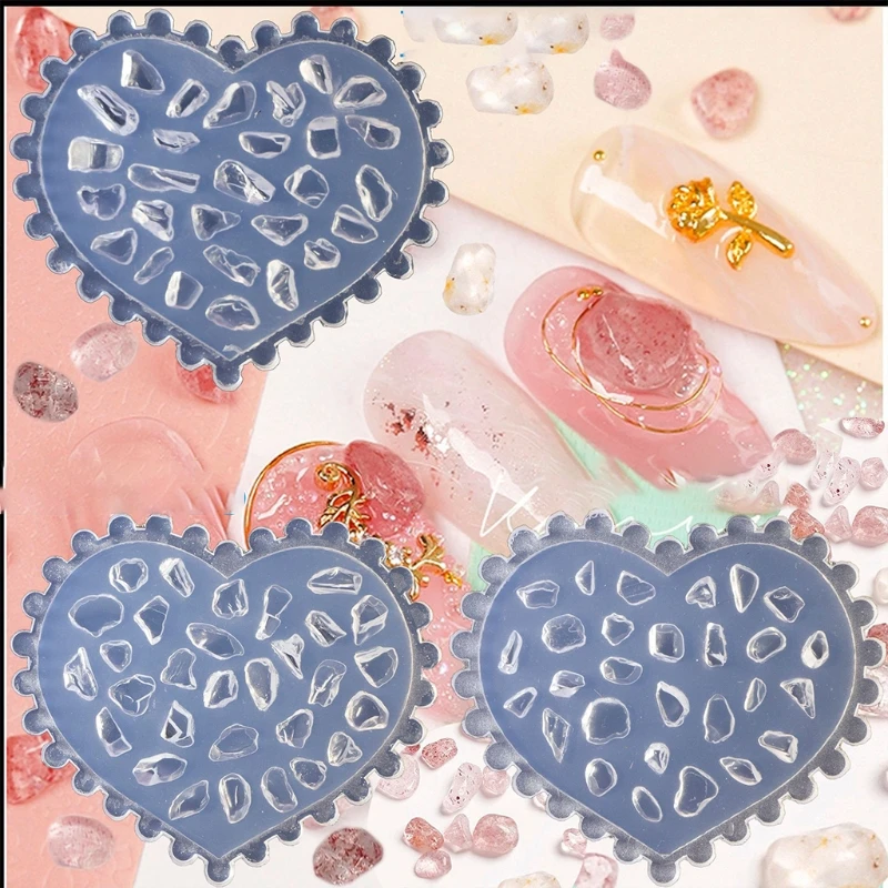 Силиконовая форма для вырезания ногтей 3D бабочка сердечко банты штампы