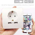 2а настенное зарядное устройство адаптер двойной USB порт настенное зарядное устройство адаптер зарядка штепсельная розетка европейского стандарта
