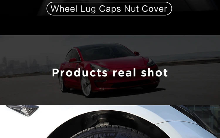 LUCKEASY для Tesla модель 3- Aero комплект колпачков для колес комплект центральной крышки и колпачок гайки колеса 20 шт