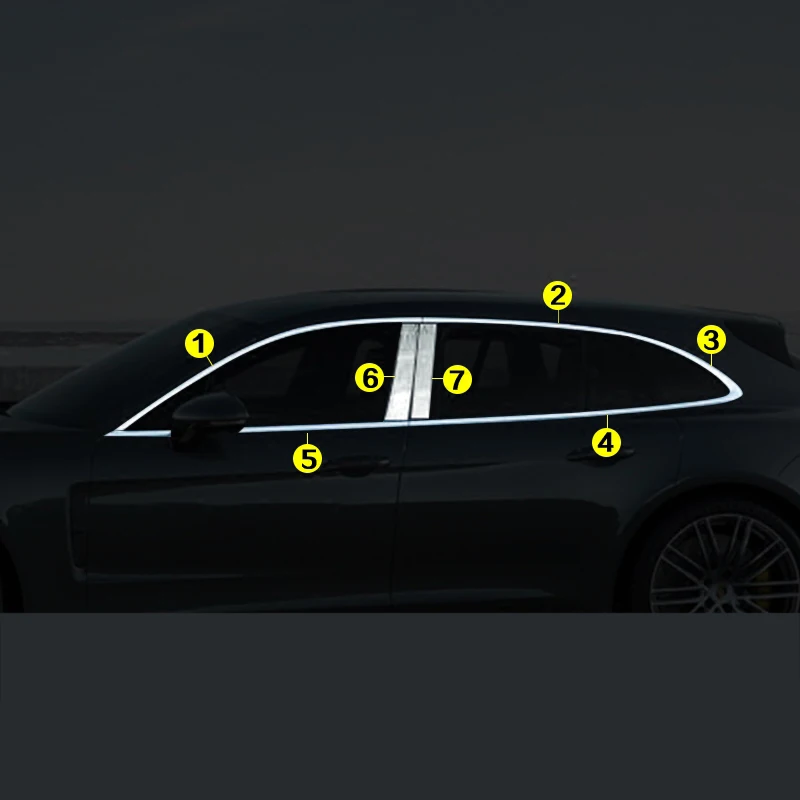 Декоративные накладки на окна автомобиля lsrtw2017 для porsche panamera 2010 2011 2012 2013 2014 2015 2016