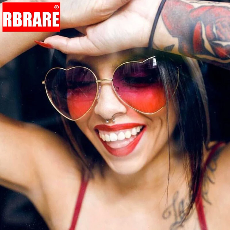 RBRARE Новое поступление 2021 персиковые сердца солнцезащитные очки для женщин