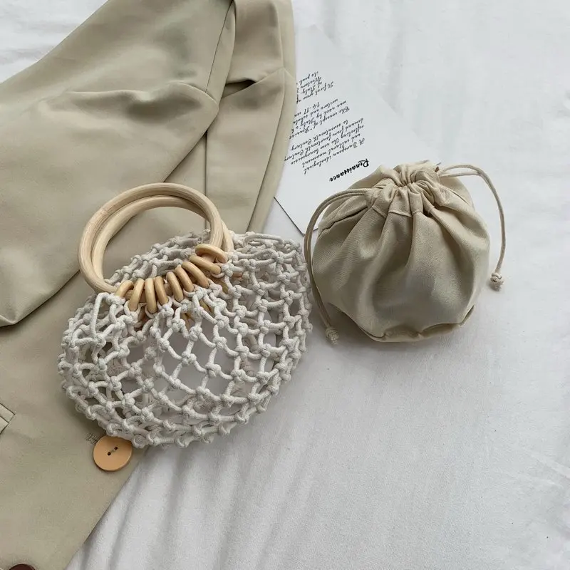 

Fashion Trend Luxury Hollow Woven Bag for Women 2021 New Totes Bag Woven Casual All-match Mobile Phone Bag Wallet Sac A Main