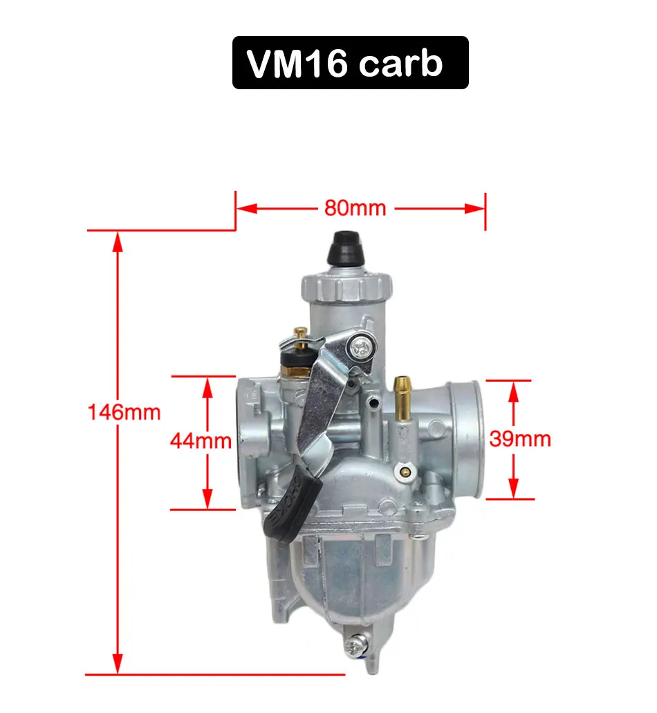 ZSDTRP Mikuni VM16 20 расстегиваемый ремешок шириной 22 или 26 28 30 мм карбюратор для DT125 RX125 DT175 TZR125 YMH125 Dirt Pit Bike ATV Quad Мотоцикл
