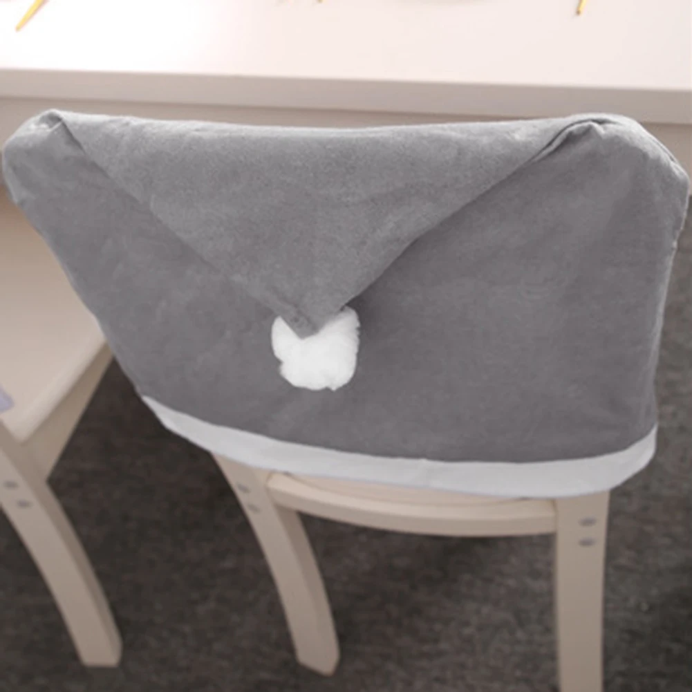 Анти-грязный Рождество съемный Санта-шляпа чехол на кресло для ресторана и дома