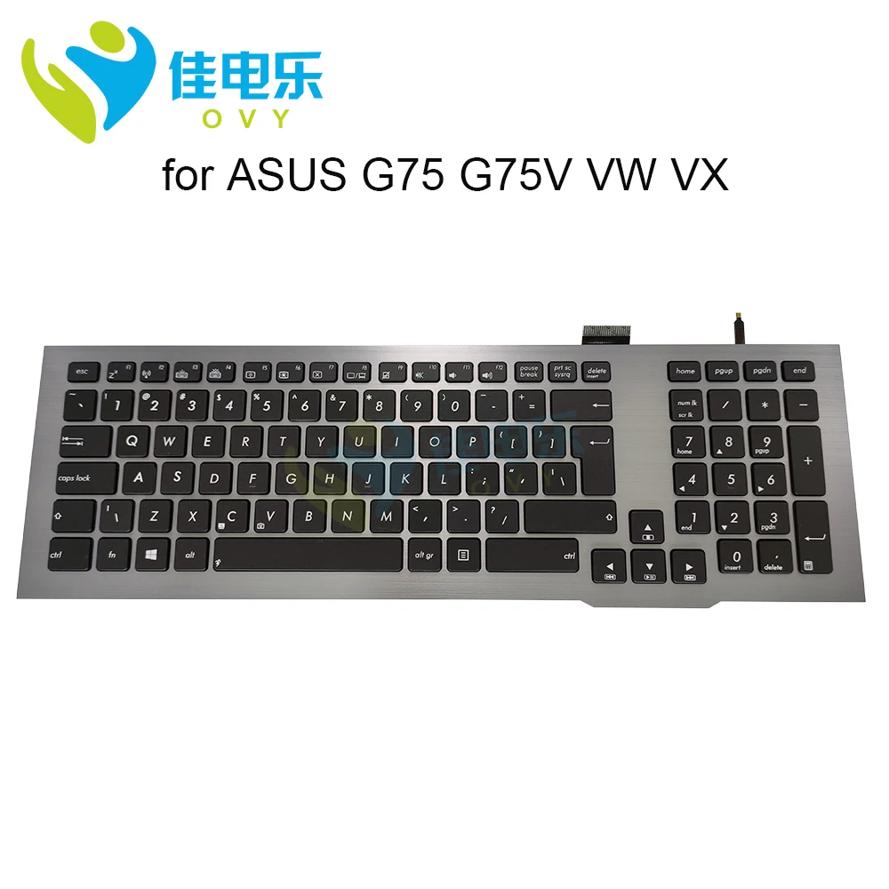 Сменные клавиатуры OVY для ASUS ROG G75 VX G75V G75VW UI большая клавиша enter черная клавиатура с