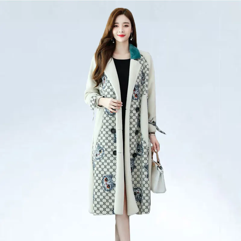 

Женское кашемировое пальто, элегантное клетчатое пальто для работы и офиса, длинное шерстяное пальто, теплая зимняя куртка для женщин