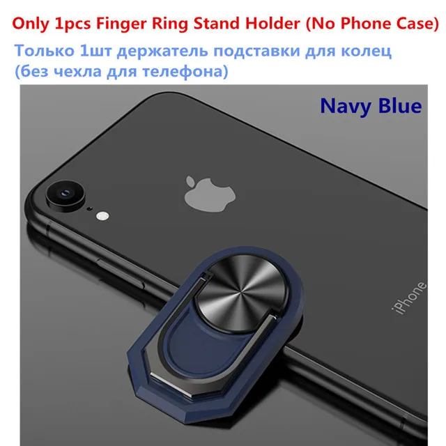 Ring Holder-NavyBlue Мягкий резиновый Гибридный PC противоударный чехол со слотом для карт для samsung Galaxy S10e S10 S9 S8 Plus S7 Edge A8 Plus чехол Funda - Цвет: Ring Holder-NavyBlue