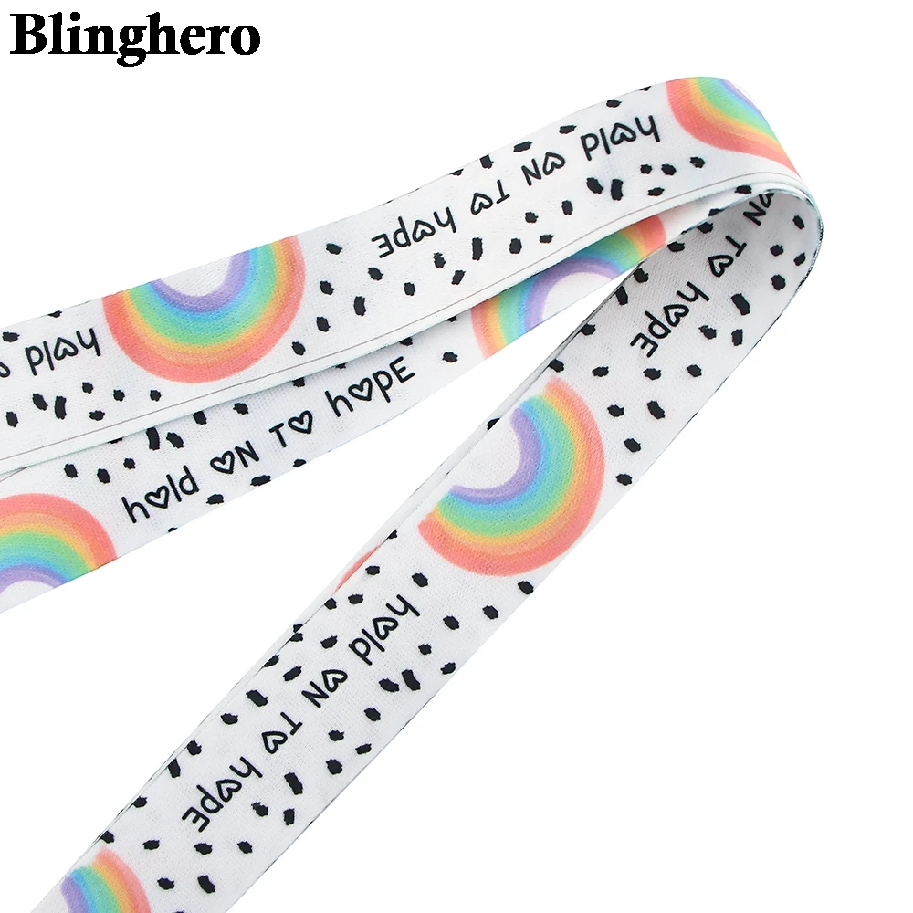 CA1575 Радужный ремешок брелок ремешки для ключей значок ID сотовый телефон Веревка