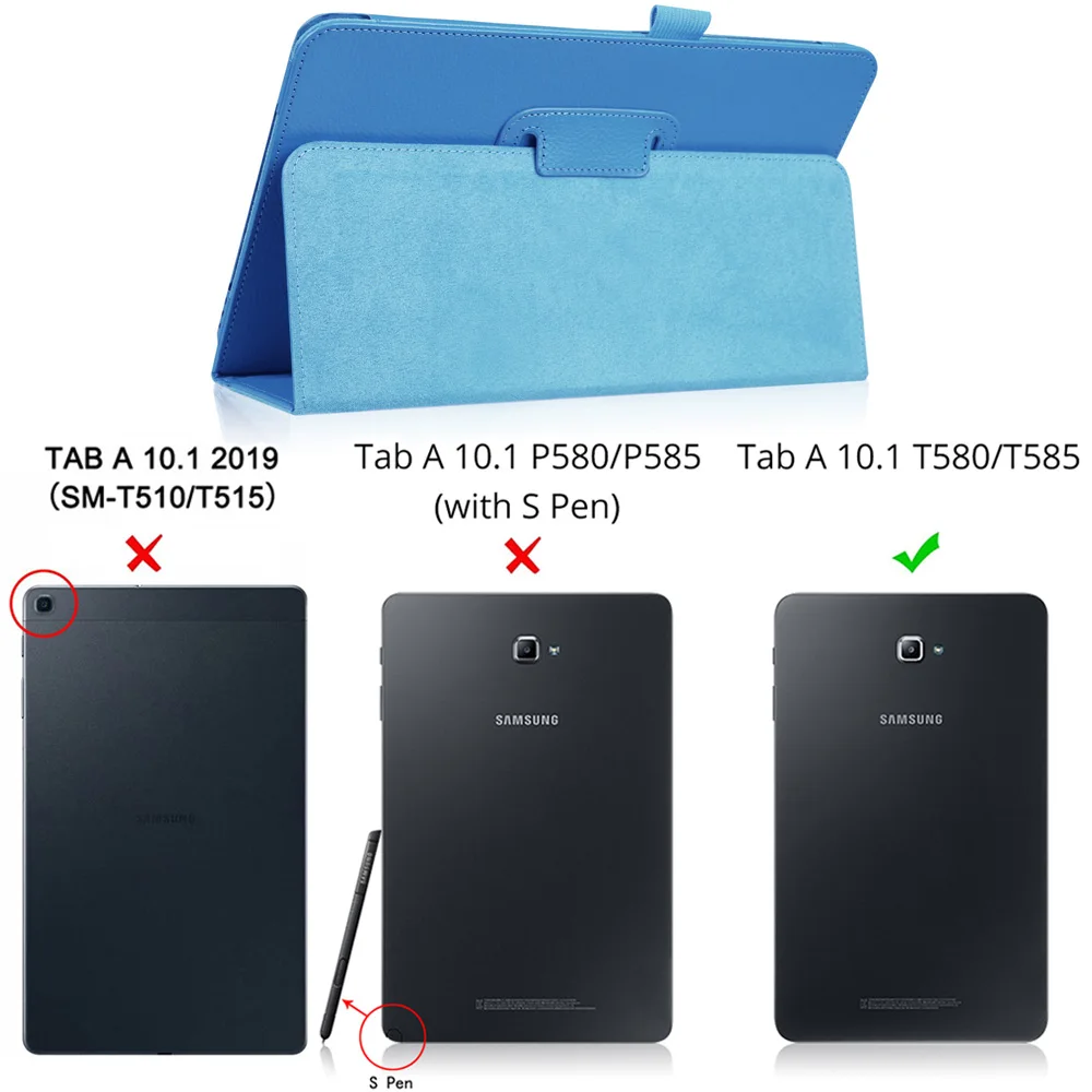 Чехол для samsung Galaxy Tab A A6 10,1 T580 T585 SM-T580 SM-T585 Магнитный чехол с откидной крышкой - Цвет: Sky Blue