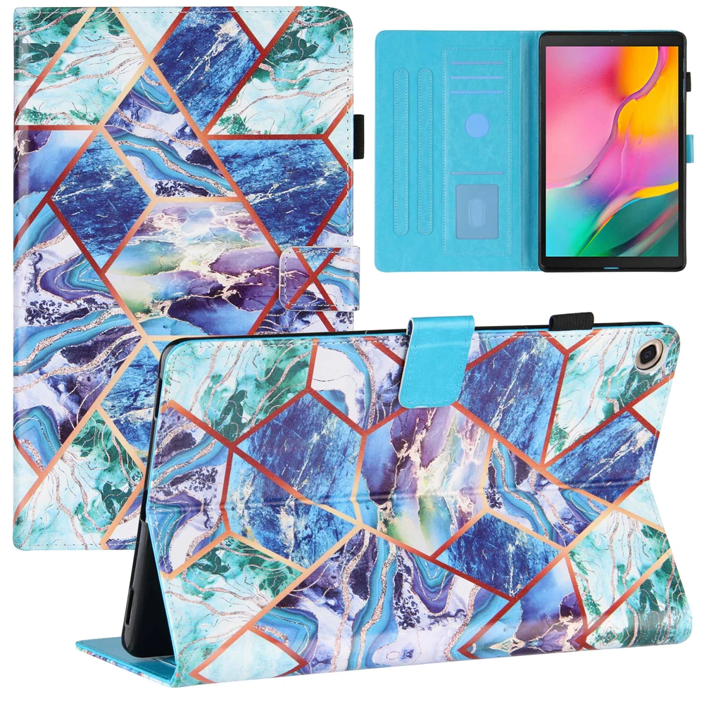 

Мраморный узор кожаный чехол для Samsung Galaxy Tab A 10,1 2019 чехол SM-T510 T515 киккстанд защитой Смарт сна