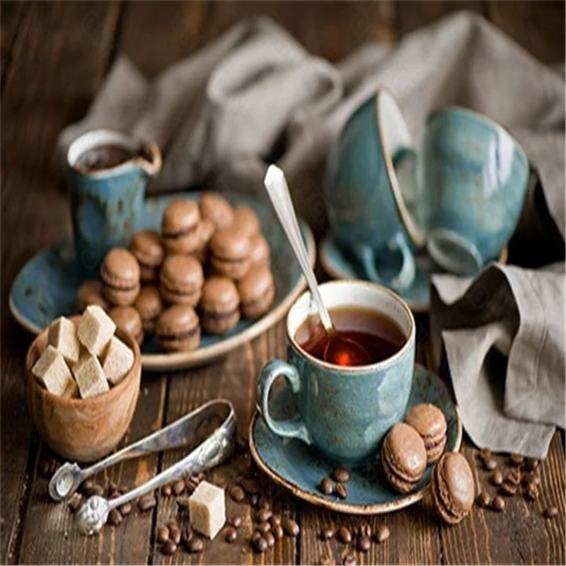 

Diy Diamond Painting Modern Home Decoration Stickers Diamond Embroidery Hanging Painting Coffee Macaron Still Life Painting