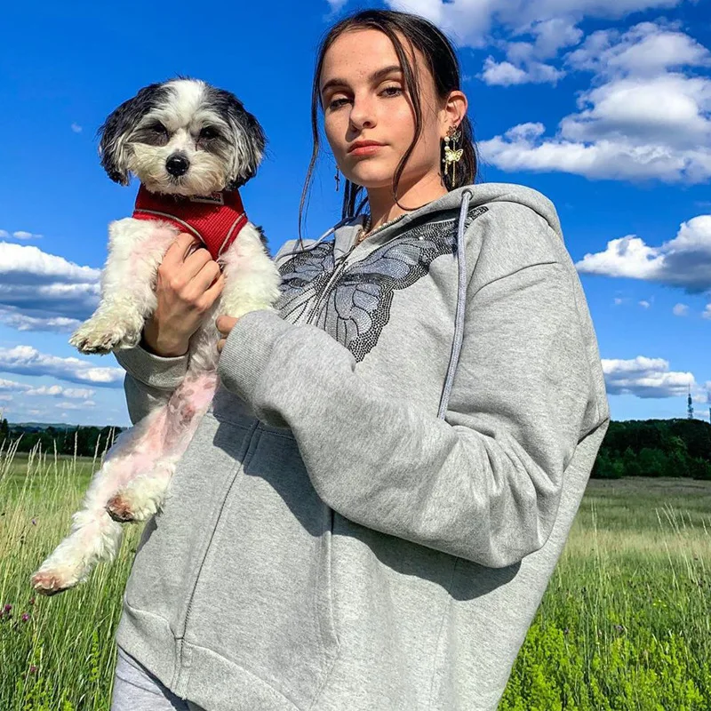 Женский пуловер с длинным рукавом Повседневный оверсайз в готическом стиле