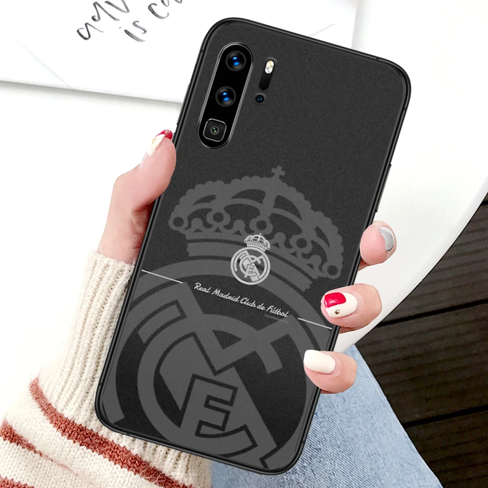 

Cover Real Madrid Club Phone Case For Huawei P Mate Smart 10 20 30 40 Lite Z 2019 Pro black Coque Luxury Cell Soft Prime Tpu