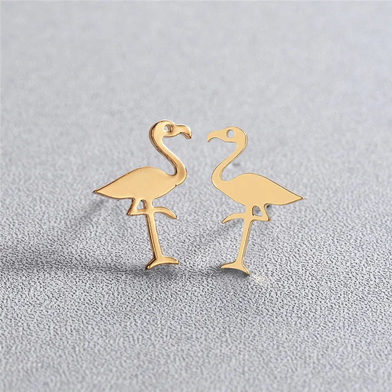 Серьги-гвоздики женские из нержавеющей стали серьги-гвоздики в виде птицы |