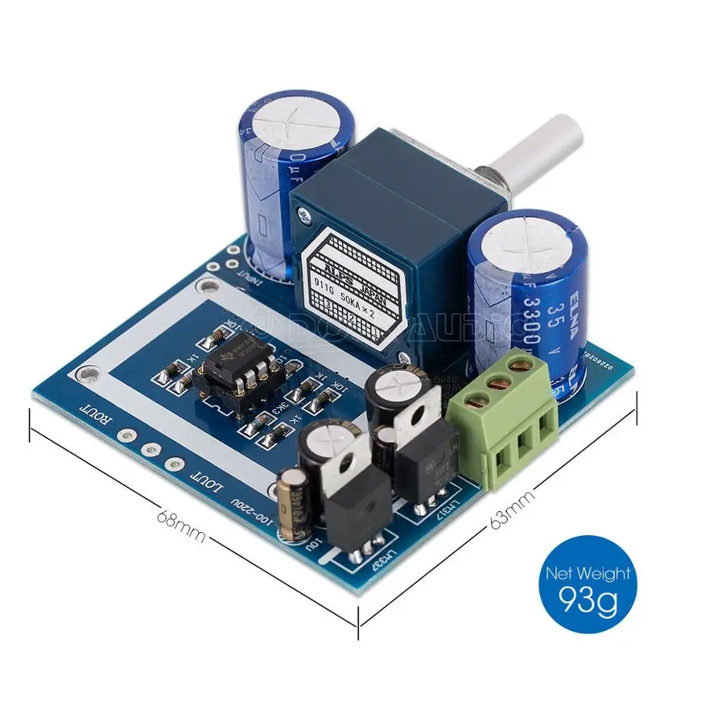 Nobsound Full DC Hi Fi Op стандартный модуль мини стерео аудио предусилитель панель ALPS с