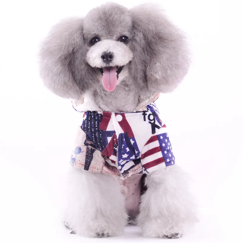 Зимняя одежда для собак модная рубашка Bichon мопс французский бульдога чихуахуа