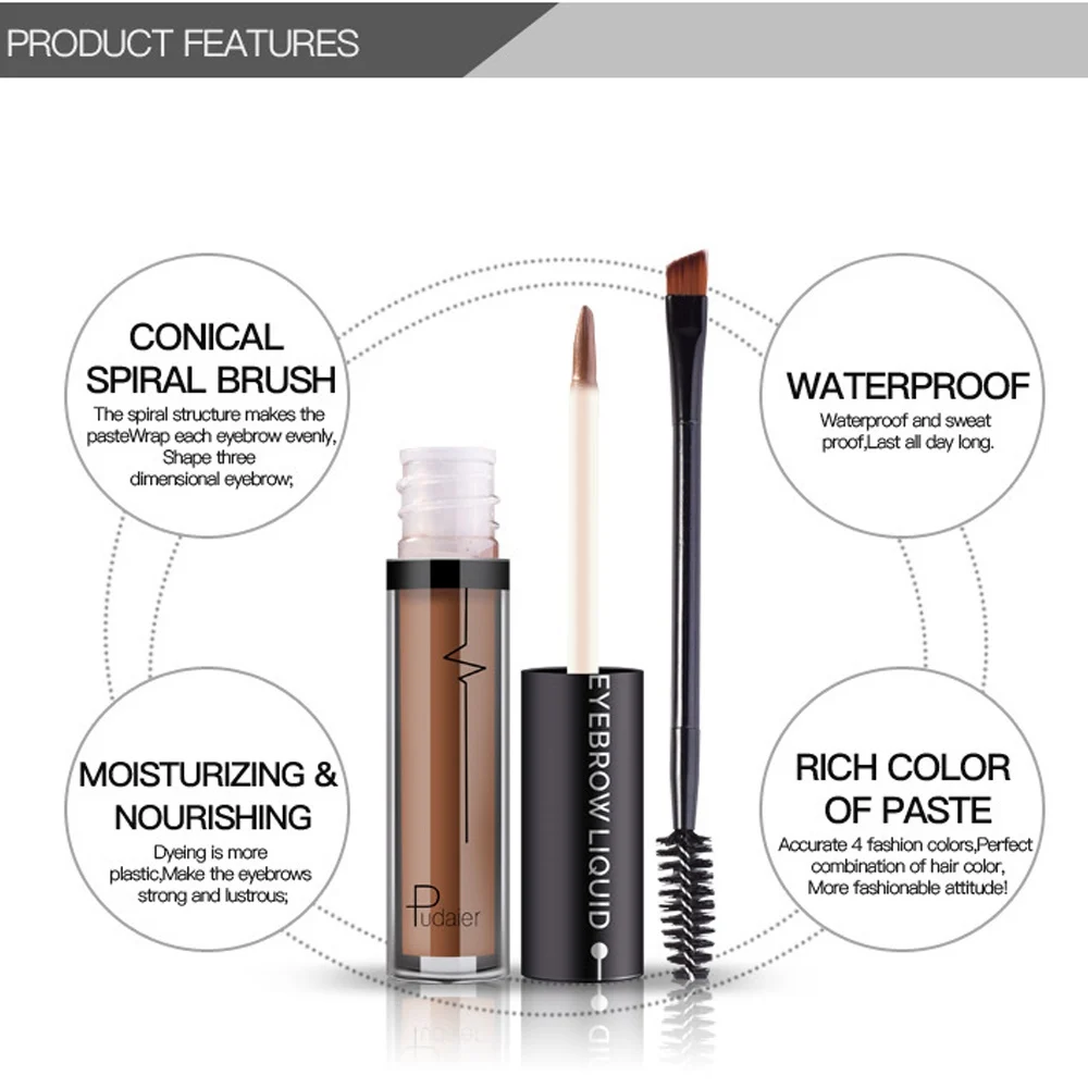 Натуральный макияж бровей помада гель стойкая краска для усиления цвета