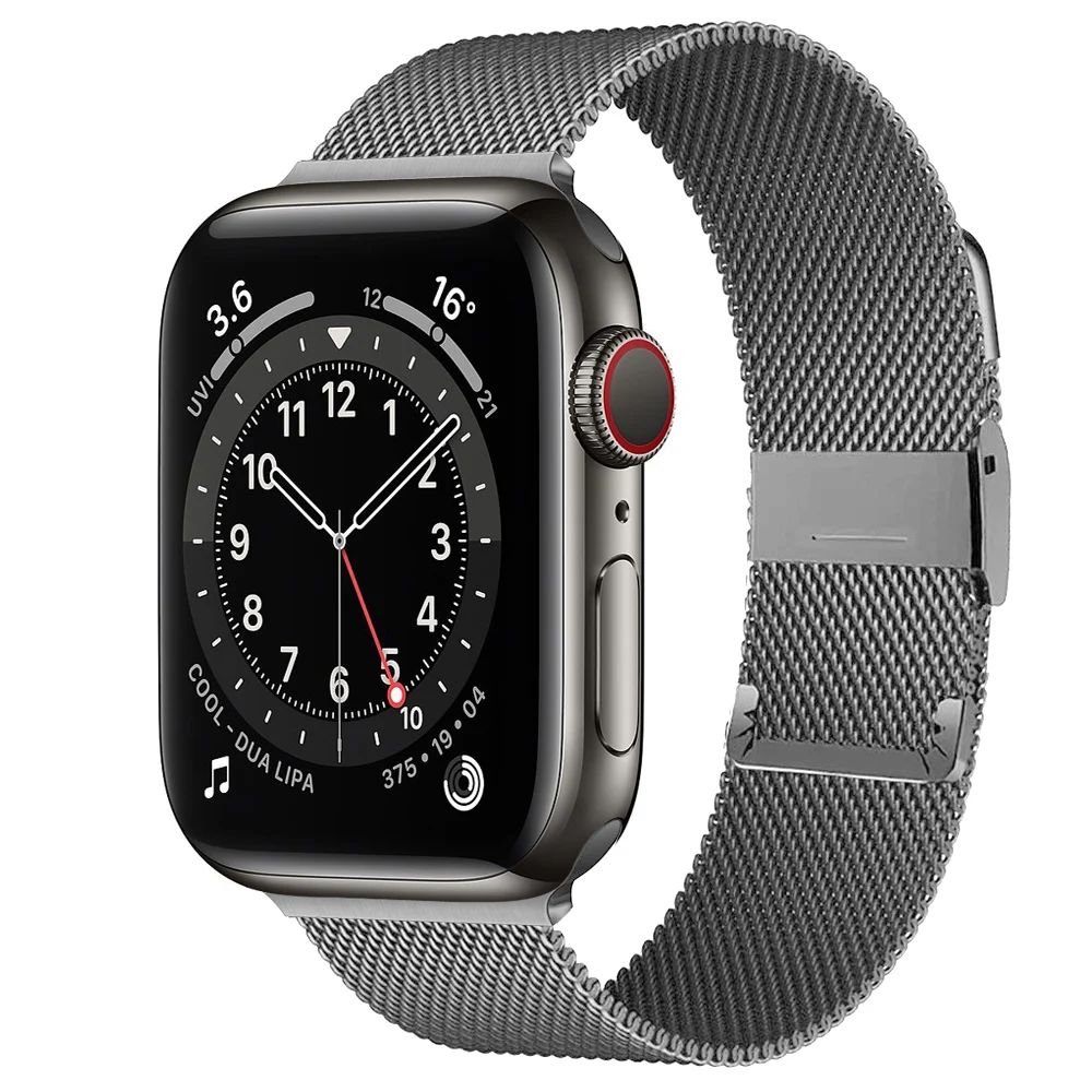 Ремешок для Apple watch band 44 мм 40 38 42 металлический браслет из нержавеющей стали с