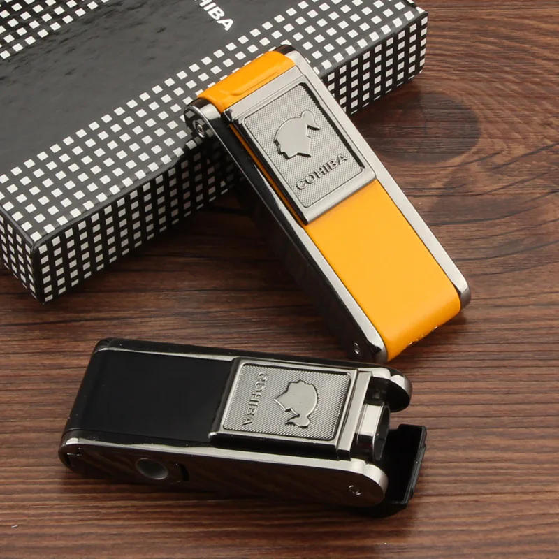 Зажигалка для сигар COHIBA 2 газовая зажигалка с пламенем карманные аксессуары