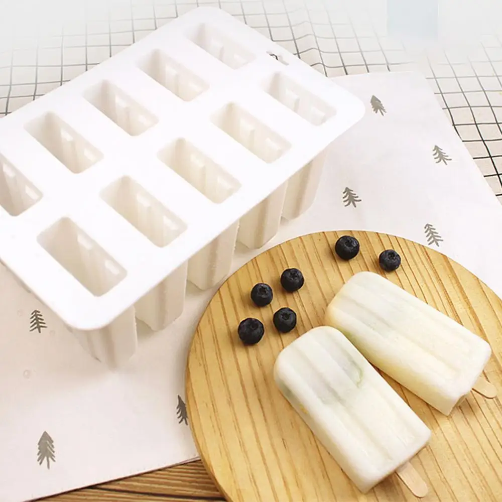 Силиконовая форма для мороженого с 10 отверстиями льда фруктового палочками | Дом