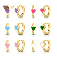korean style starslove gold hoop earrings 925 sterling silver ear buckle simple exquisite cz earrings for women birthday gifts