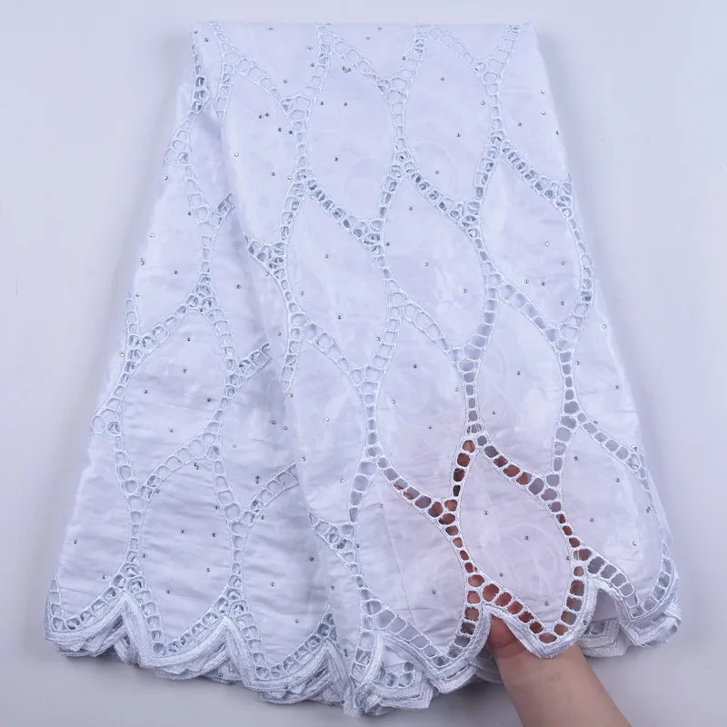 Белая африканская богатая кружевная ткань ажурный стиль базин богатый кружевом