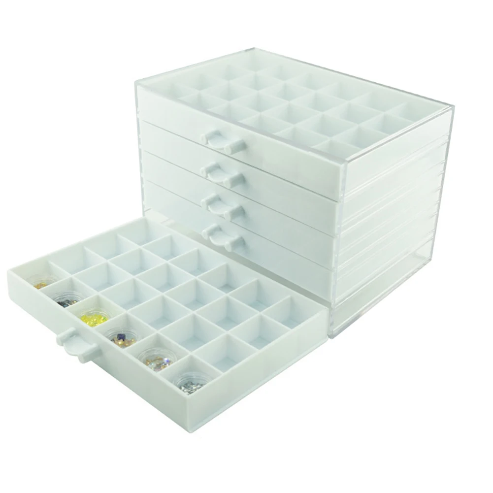 Роскошный прозрачный 120 Маникюр для ногтей сетка Искусство Стразы бусины Коробка