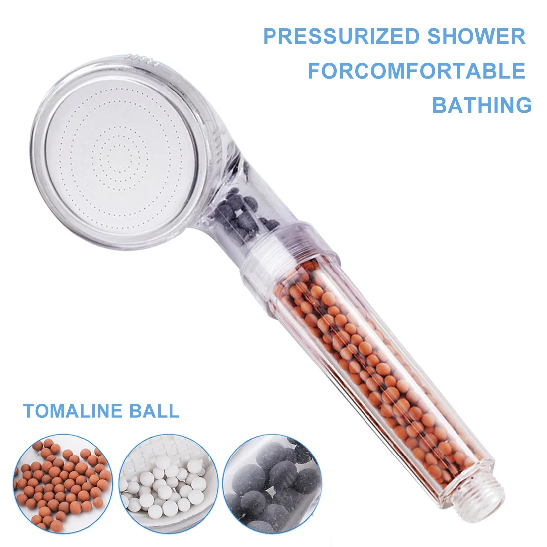 

Высококачественная насадка для душа для ванной, насадка для душа высокого давления, с водосберегающим фильтром, с шариками, полезная насадк...