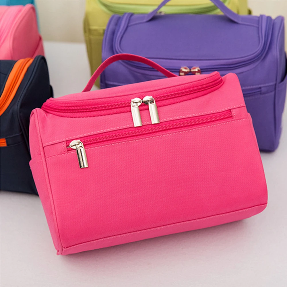 Дорожная косметичка вместительный органайзер для косметики с крючками | Дом и