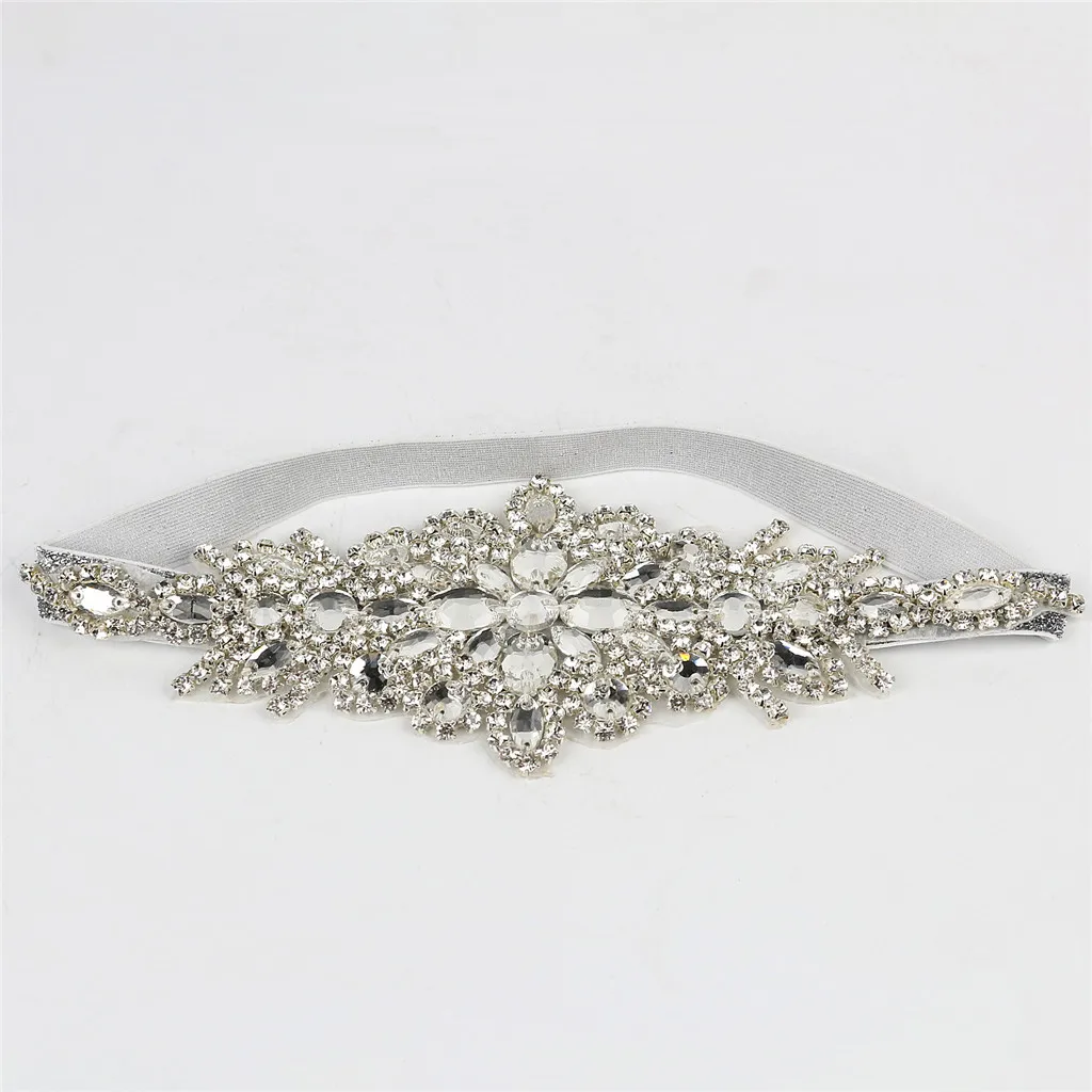 Повязка на голову женская с кристаллами элегантный головной убор ручной работы