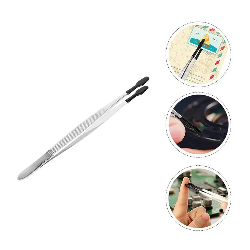 

Stainless Steel Stamp Tweezer Practical Cash Tweezer Anti-Static Stamp Nipper High-Grade Tweezers For Philatelic Banknotes Coins