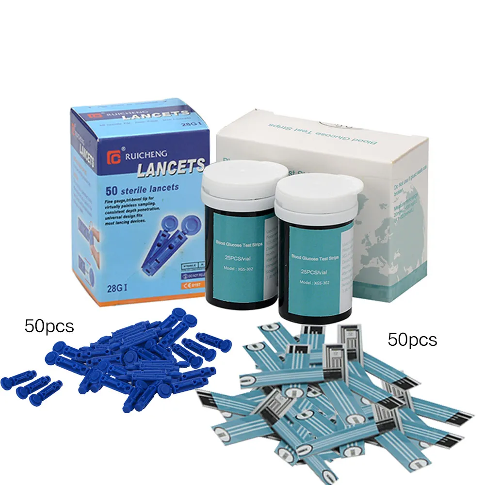 Blood Glucose Meter Medical Device for Measuring Sugar Glucometer with Diabetic Test Strips Diabetes Glucometr | Красота и здоровье