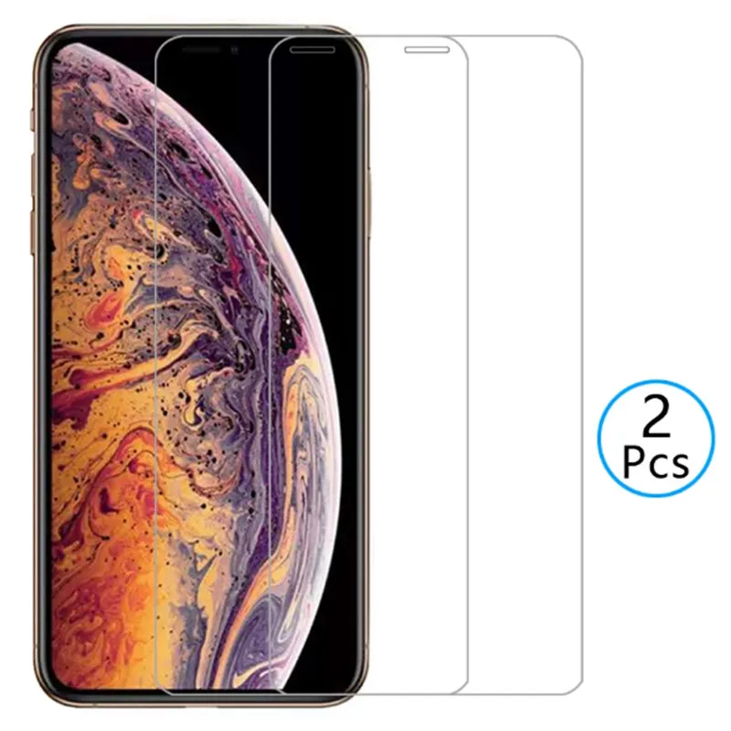 

2Pcs 9H Tempered Glass for iPhone 12 11pro XR X XS Max 7 6 6s 8 Plus Safety Screen Protector Glass on for iPhone SE 5s 6 7 Film