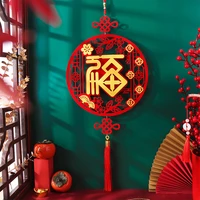 2022 chinese new year spring festival decoration wall door hanging banner chinese traditional couplet red lantern home decor