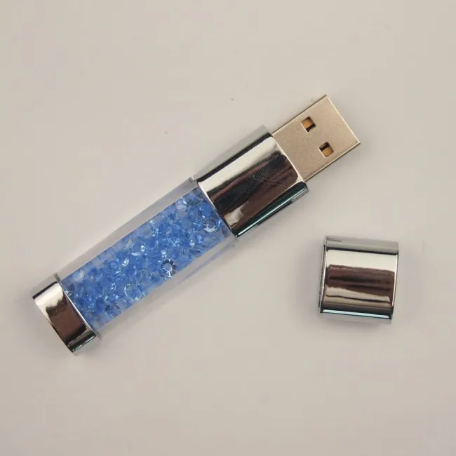 Реальный Ёмкость алмаз от Pendrive с украшением в виде кристаллов USB флэш-накопитель 4