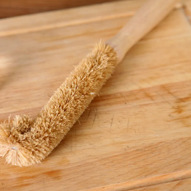 1 шт. натуральная Кокосовая коричневая антипригарная щетка для масла с длинной