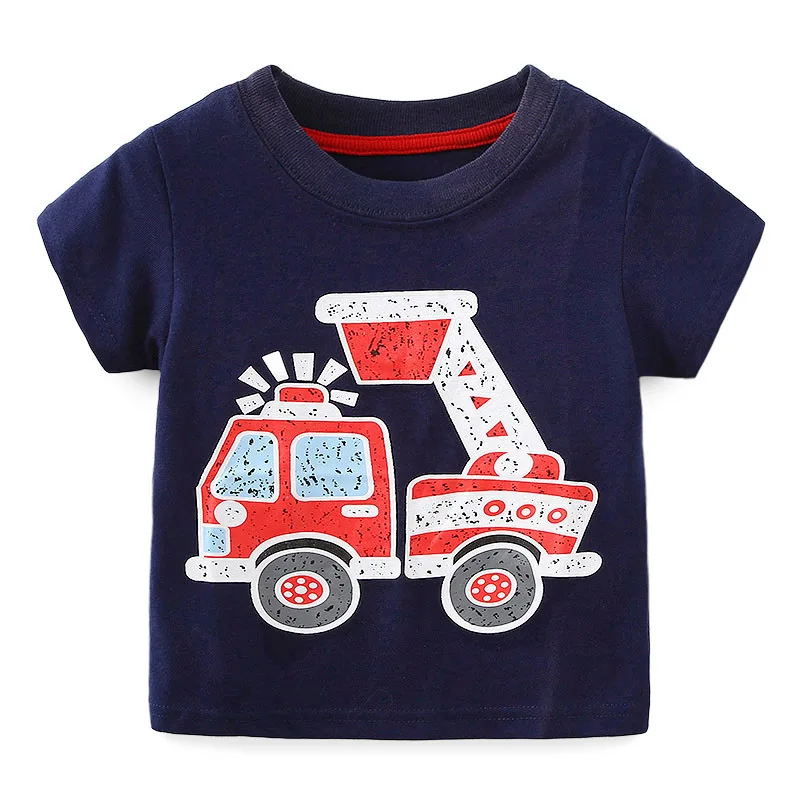 Jumpingbaby/ г. Футболка для мальчиков; Детские футболки; летние топы; футболки для девочек; koszulka Tracktor koszulki meskie roupa menina Enfant