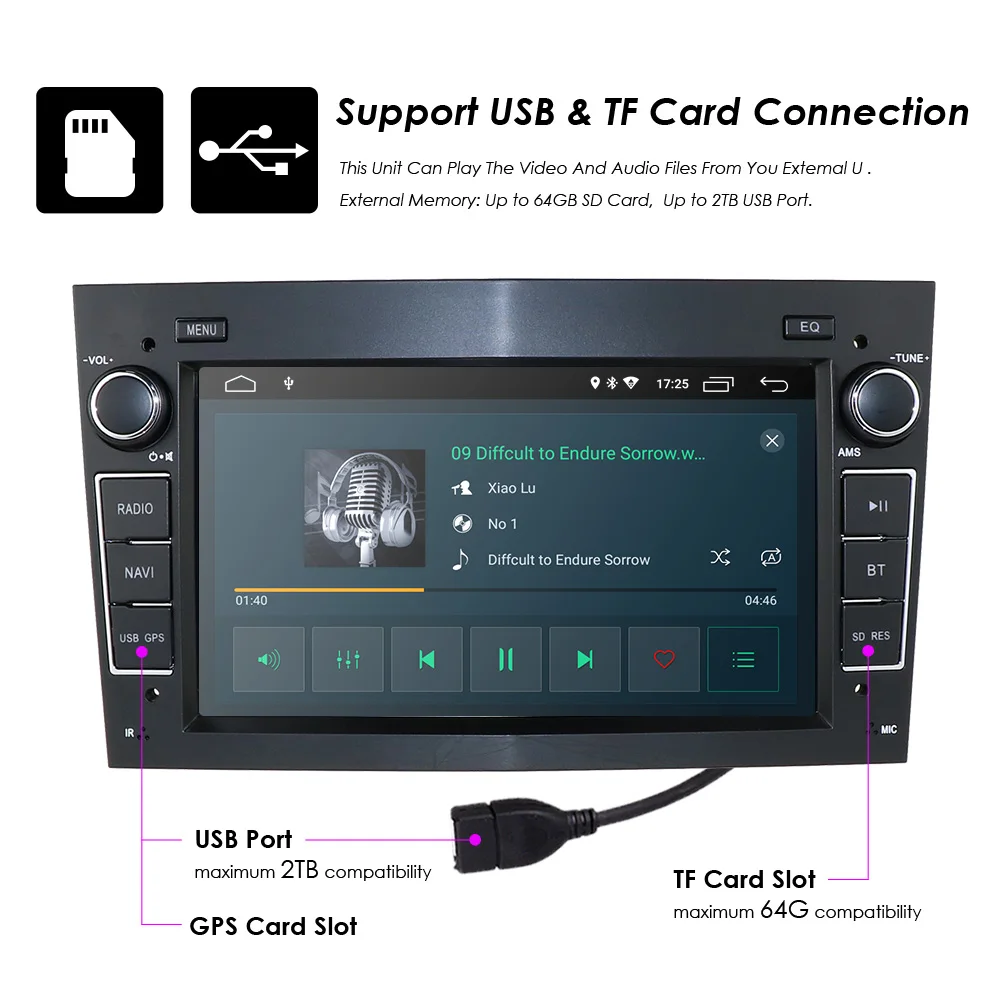 Ips DSP 2GB Android 9,0 2 DIN Автомобильный gps для opel Vauxhall Astra H G J Vectra Antara Zafira Corsa Vivaro Meriva Veda камера