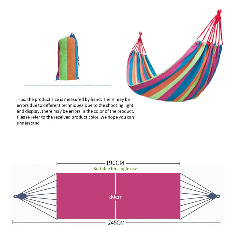 Пеший Туризм Кемпинг 280*80 см гамак Портативный нейлон Безопасность парашют