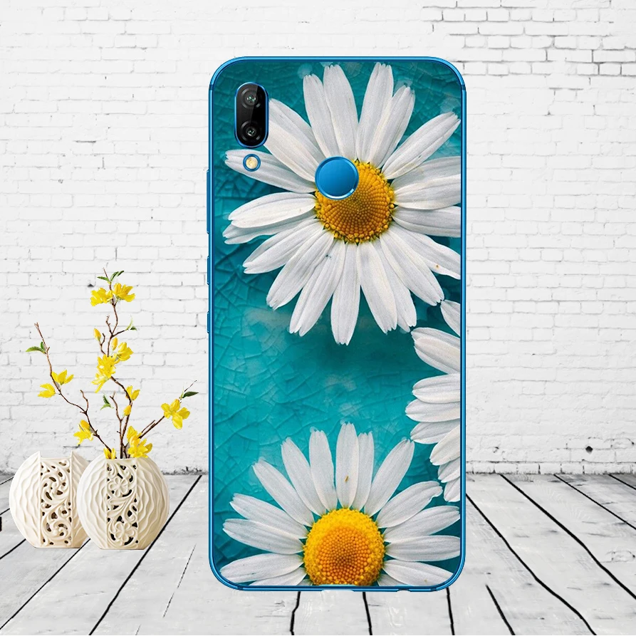 67DD Маргаритка Подсолнух цветочный цветок Мягкий силиконовый чехол для huawei P9 P10 P20 P30 Lite mate 10 20 PRO lite p smart чехол