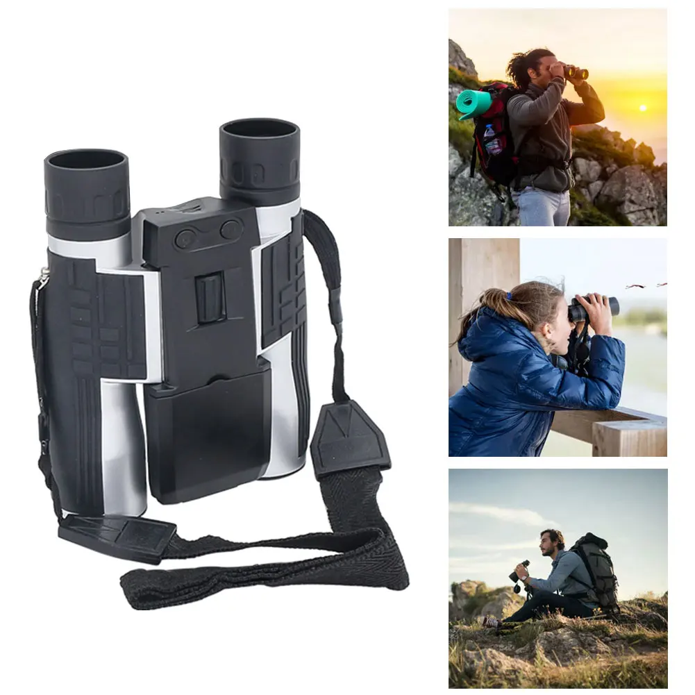 

Telescope Binoculars Hd Digital Camera Photo Video Recording Outdoor Binoculars Multifunctional for Outdoor Travel Black