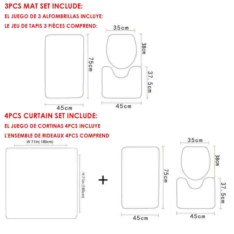 pink big flowers printed shower curtain set with rug anti slip carpet bathtub toilet screen waterproof bathroom decor with hooks free global shipping