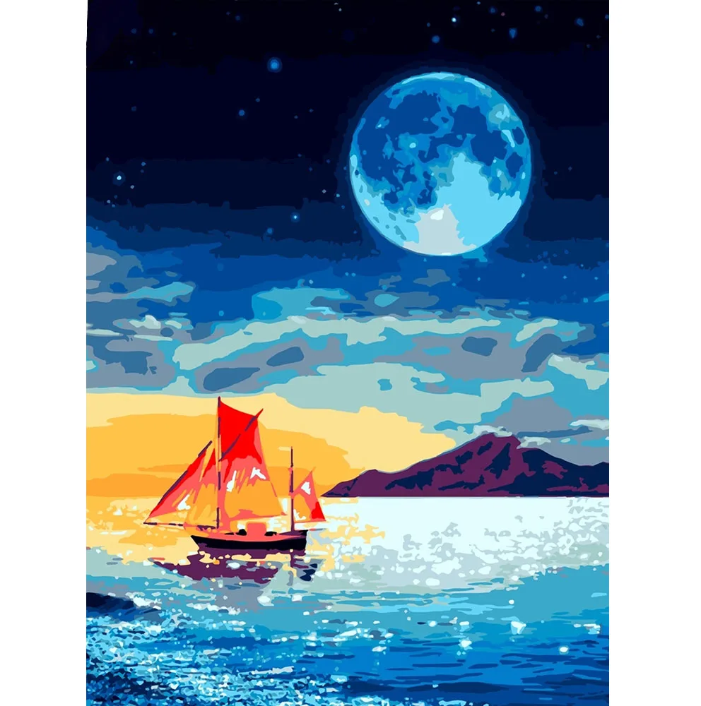 

CraftArtGo картина по номерам пейзаж рисунок на холсте Ручная роспись подарок алмазов картина по номерам водопад комплекты, украшение для дома