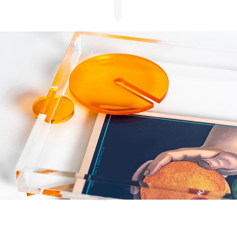 

Acrylic Serving Tray Nordic Modern Style Clear Large Square Vase Tray for Home Decor, Food Coffee Bread Table Ornament